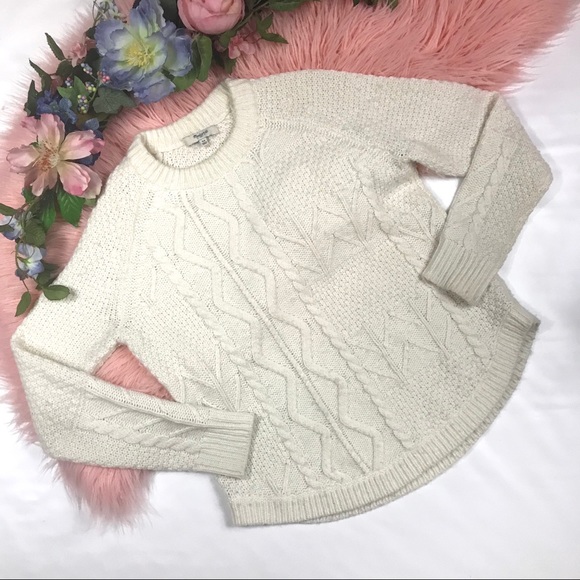 Madewell Sweaters - Madewell Block-Stitch Cable Knit Sweater